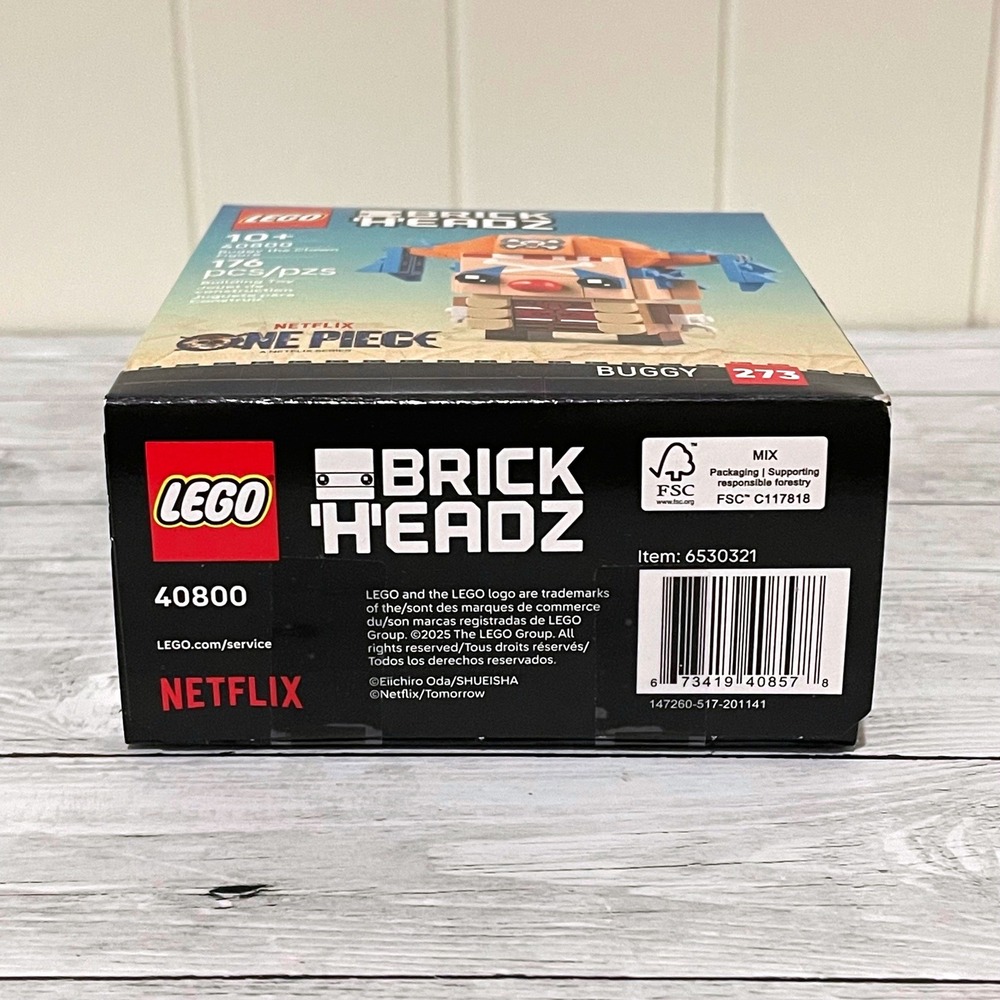 LEGO BrickHeadz One Piece Buggy the Clown 40800 Netflix Series RETIRED NIB - Picture 6 of 6